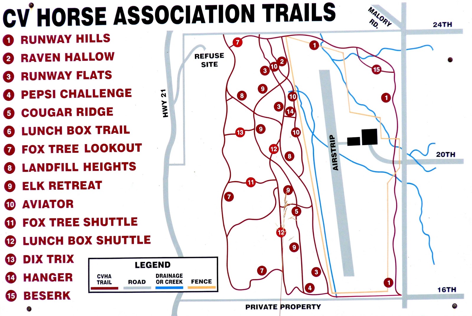 Airport Trail Map
