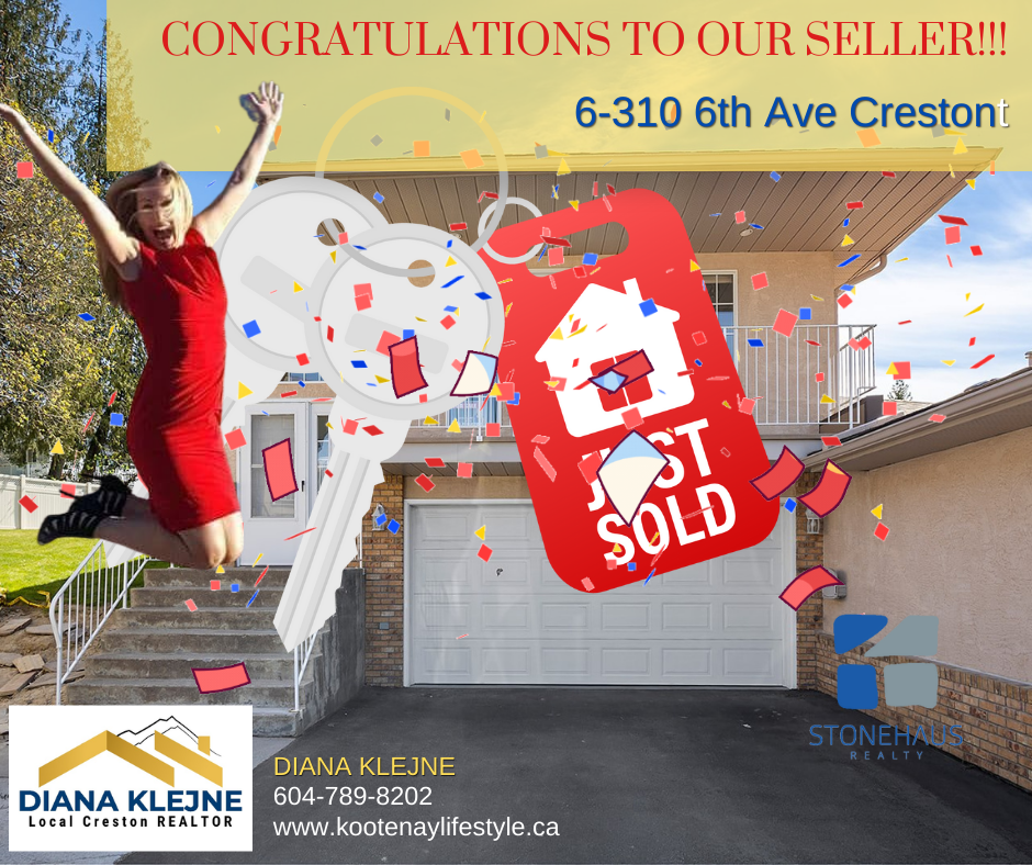 Sold! 6-310 6th Avenue South Creston BC 55+ Easy Button Living