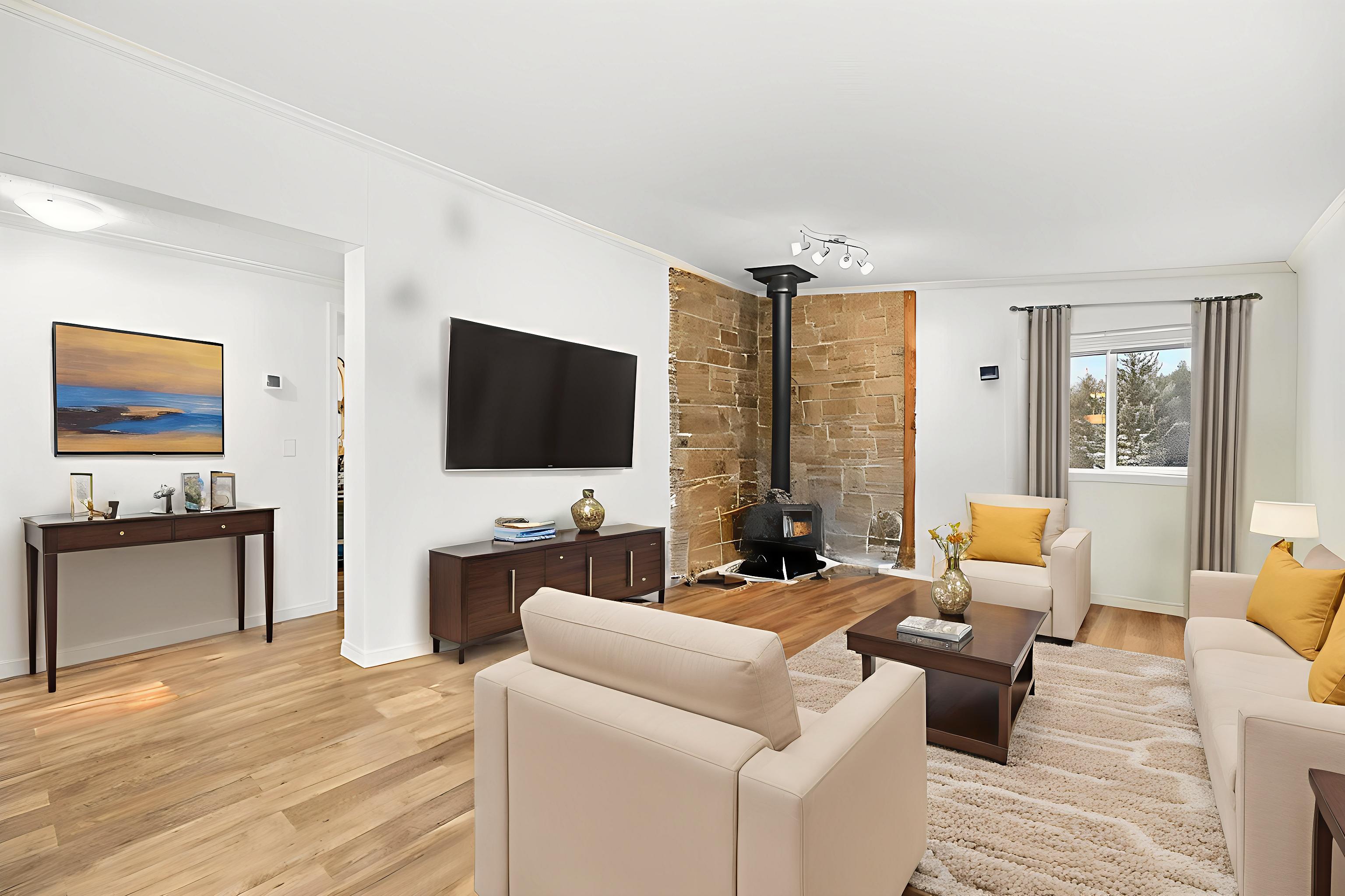 Virtually Staged Living Room
