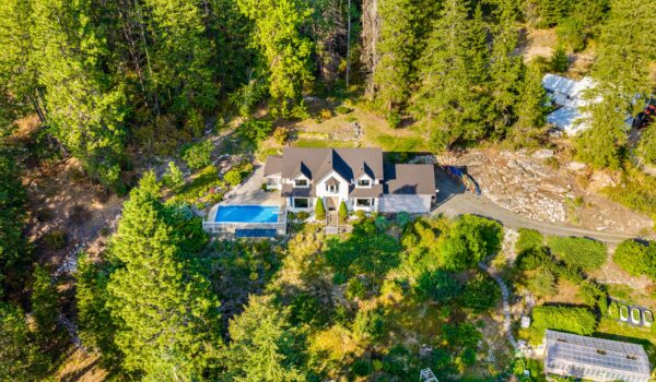 6170 HWY 3A-Refined Wynndel Acreage with Pool, Panoramic Views & Productive Gardens